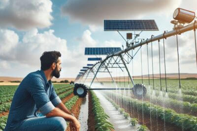Solar Powered Traveling Gun Irrigation System for Farmers
