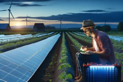 Lithium-Ion Batteries Solar Panel Backup for Farm Operations