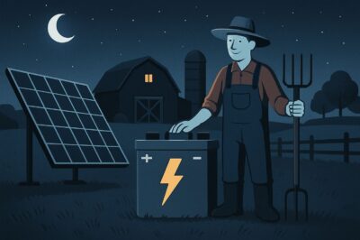 Off-Grid Farm Solar Panels: Battery Use & Necessity