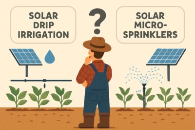 Solar Drip Irrigation vs. Solar Micro-Sprinklers System: Best Choice for Farmers