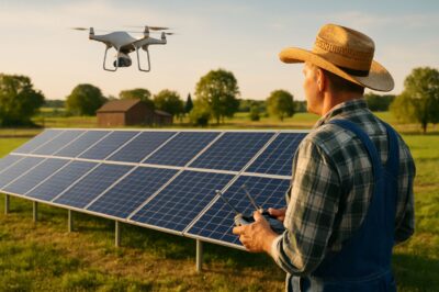 Farmers’ Drones Boost Solar Panel Efficiency & Productivity