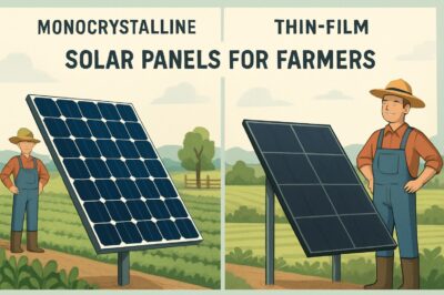 Monocrystalline vs Thin-Film Solar Panels for Farmers: Comparison & Benefits