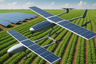 Solar-Powered Drones for Crop Monitoring & Solar Panel Efficiency