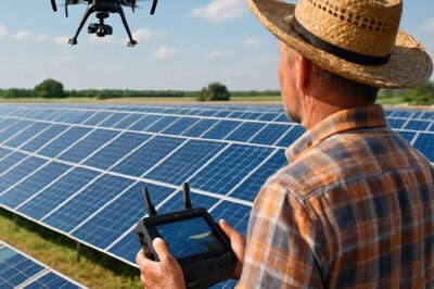 Drone Solar Panel Monitoring Boosts Farmers Revenue, Protection & Efficiency