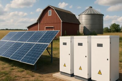 Backup Batteries Benefits for Solar Panels on Farms
