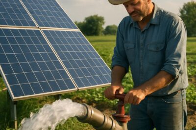 Solar Panels Farm Irrigation System Benefits & Power Usage