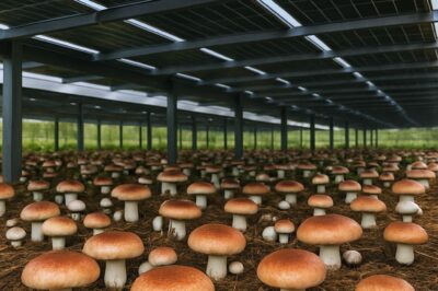 Boost Farmer Yield: Grow Mushrooms Under Solar Panels for Increased Growth