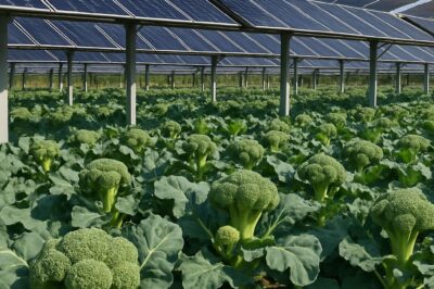 Increase Broccoli Yield by Growing Them Under Solar Panels for Higher Harvest