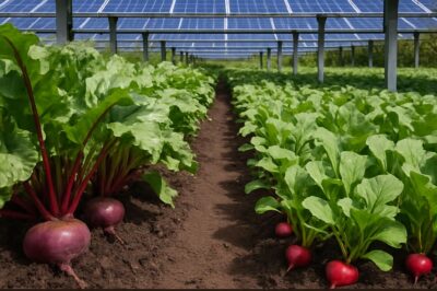 Boost Farmer Yield: Grow Beets and Radishes Under Solar Panels for Increased Growth