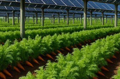 Boost Carrots Yield by Growing Them Under Solar Panels for Increased Harvest