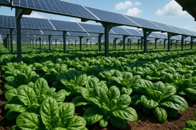 Maximize Spinach Yield: Grow Under Solar Panels for Bigger Harvest