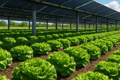 Maximize Lettuce Yield: Grow Under Solar Panels for Bigger Harvest